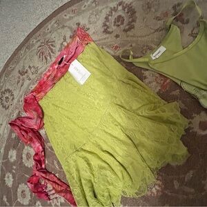 Lime Green Lace Skirt